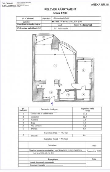 Apartament 2 camere, mobilat si utilat, Bucuresti, zona Unirii,77mp, 239.000euro - 1