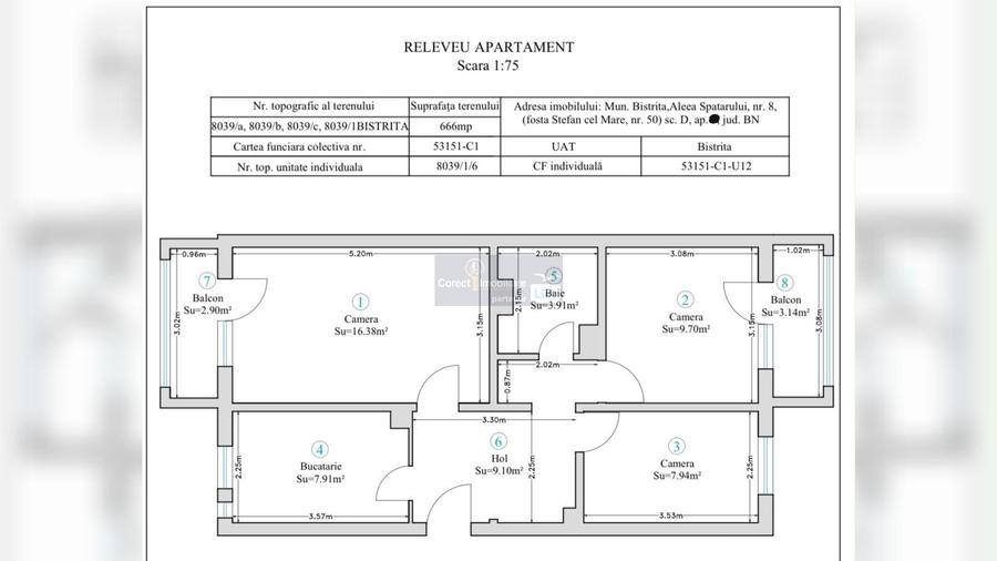 Apartament decomandat cu 3 camere | 55 mp | Zona Ștefan cel Mare |