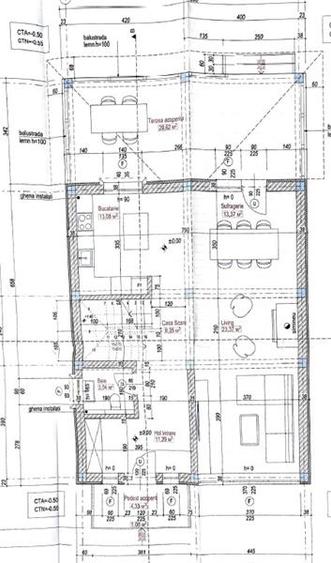 Casa Premium, 4 camere, 500 mp teren, toate utilitatile, Sanpetru-Harman