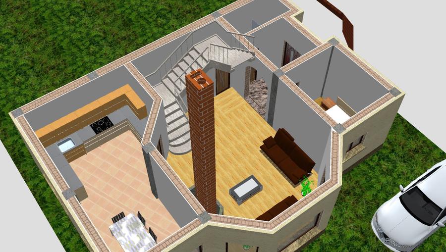 Veterani , casa construita din caramida