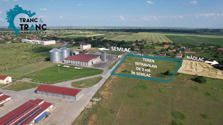 Teren intravilan pretabil parc fotovoltaic, de 2 ha în Semlac(ID: 22376)