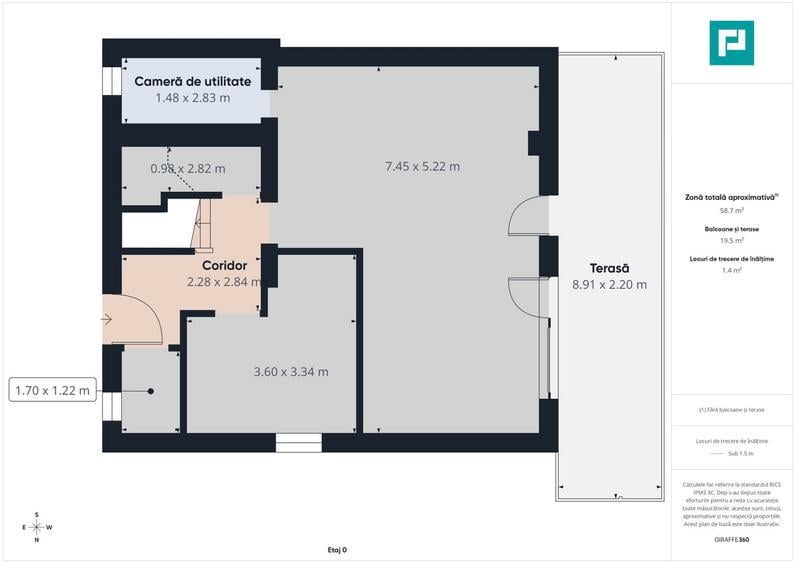 Duplex luminos 101 mp utili, teren 350mp în Covaci