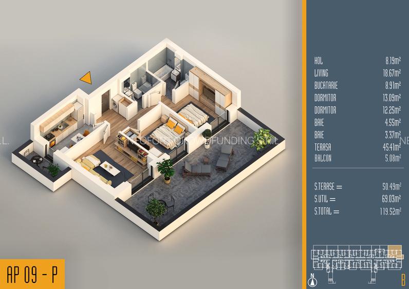 Promotie Neofort 84: Apartament 3 camere parcare inclusa incalzire in pardoseala - 17