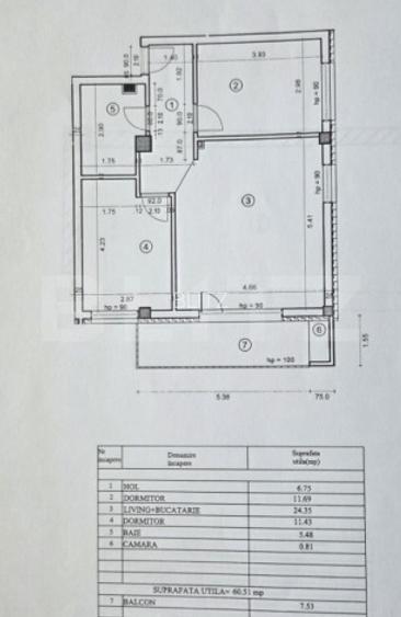 Apartament 3 camere, 60.51 mp, zona Vivo - 10