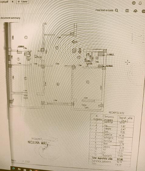 Apartament 4 cam supr.totala 114mp(98mp utili) in centru str.N.Balcescu