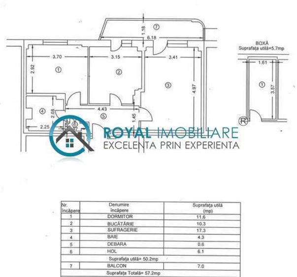 Royal Imobiliare - Vanzare apartament 2 camere, zona Ultracentral