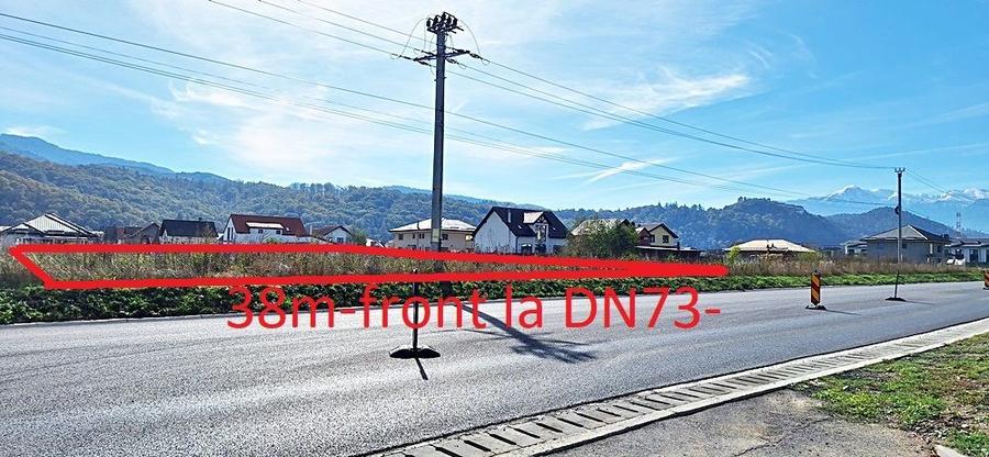 Intrare in Rasnov dinspre Brasov, zona de case noi, teren de 1976mp,