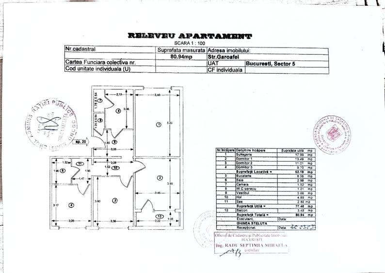 Vand apartament cu 4 camere