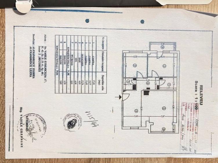 Apartament 3 camere Baicului - Stolnicul Vasile 17