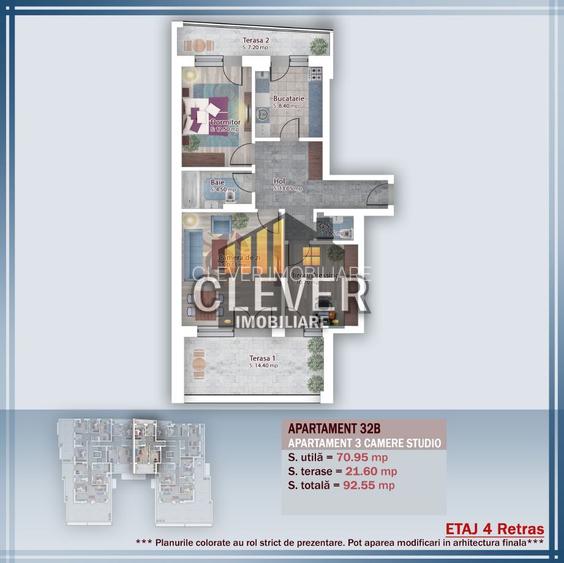 Apartament 3 camere, două terase, Comision 0 - zona Pallady - 2