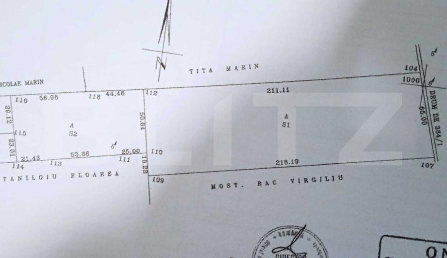 Teren intravilan 19.650 mp, 65 ml deschidere – 3 accesuri, poziție TOP Titu