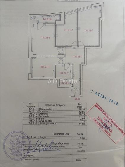 3 Camere Pallady Drm. Gura Crivatului 79 mp Metrou N. Teclu 15 min - 11