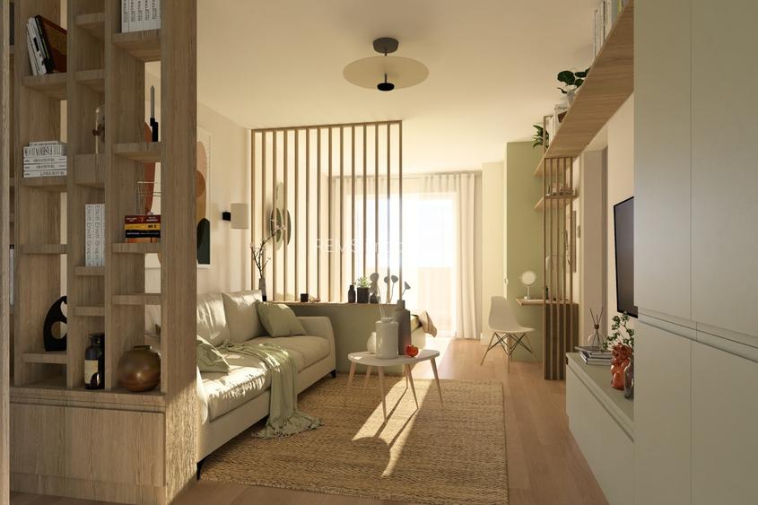 Apartament 1 cam, finisat, 38.23 mp + balcon, parcare, Soporului 1 - 2