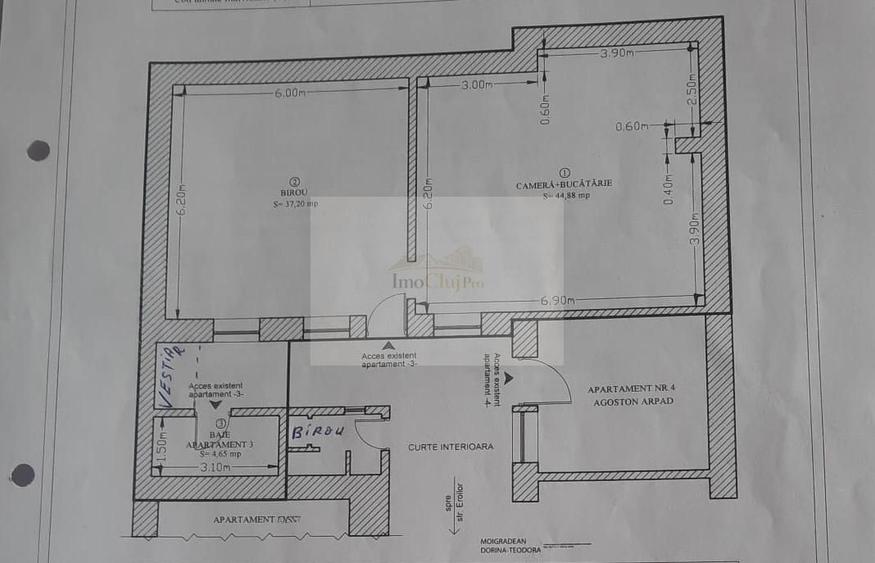 Vanzare spatiu comercial-Ultracentral-CLUJ- 86.7mp, 1.200€/lună Chirie