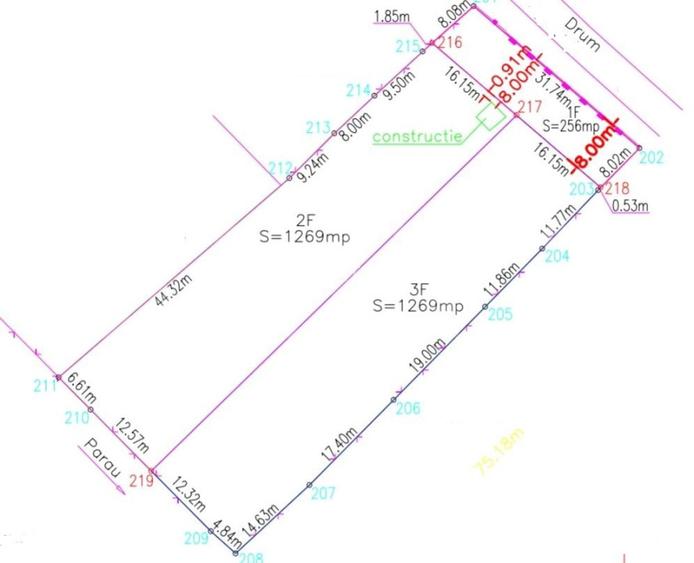 Teren intravilan autorizabil, 1397 mp, front 16.5 m, zona Micesti - 7