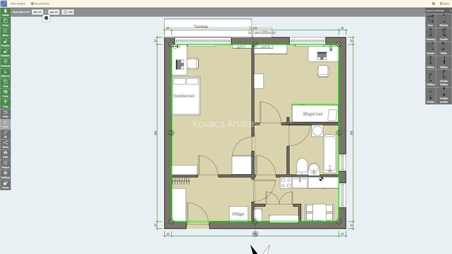 Apartament 2 camere, cart. Gheorghehi, et 4/4. - 3