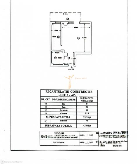 COMISON 0%, BUCIUM, Freya Home - Apartament 1 camera 43 mp - 9