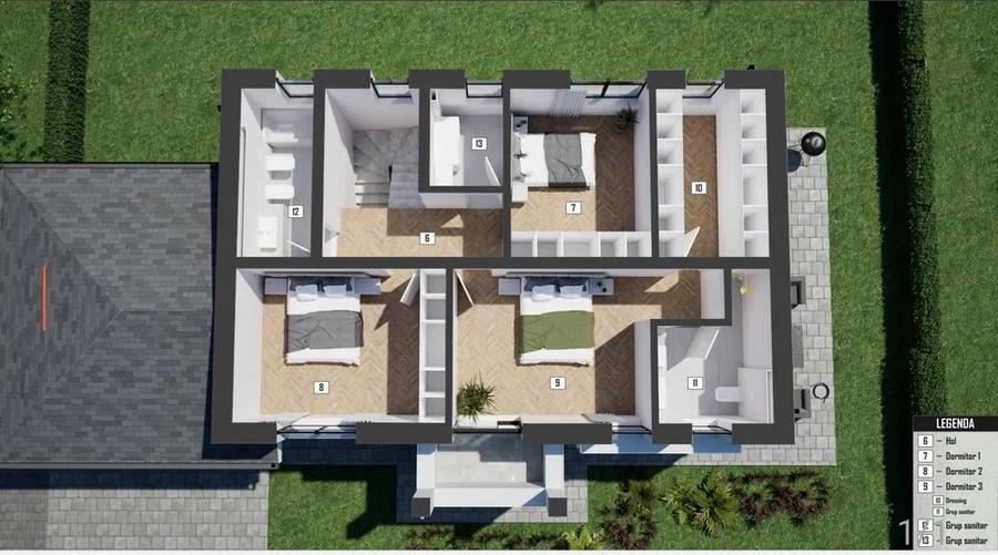 Casă individuală pasivă nZEB de vânzare în Florești, ansamblu exclusivist