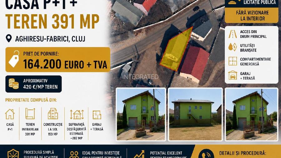 Casa P+M - 215 mp + Teren 391 mp, Aghiresu-Fabrici - 2