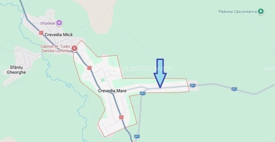 Crevedia Mare, Jud. Giurgiu, teren 5000 mp, deschidere 20 m la DJ 601 - 2