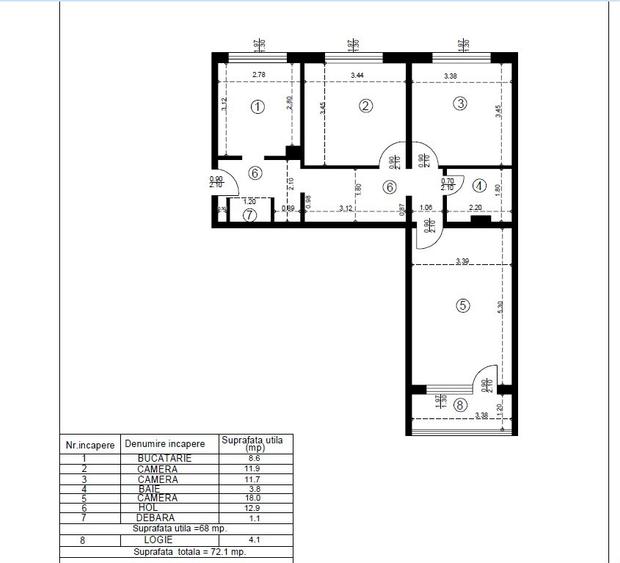 Alexandru cel Bun 3 camere decomandat 162844