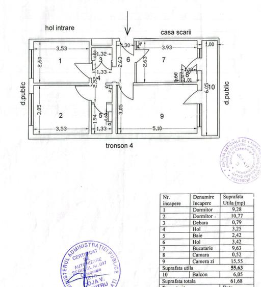 Apartament bine pozitionat pentru locuit sau birouri