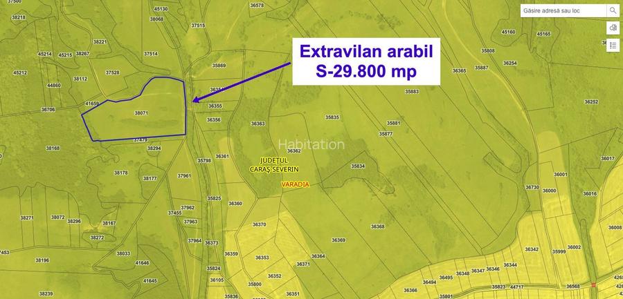 Teren extravilan arabil 29.800 mp – Vărădia, Caraș-Severin - 2