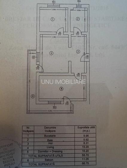 Etaj 2-Moara de Vant-Roua Residence- 2 Camere 67mp-bloc 2016+loc parcare