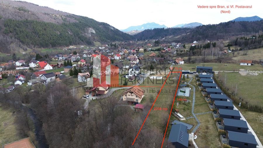 Teren intravilan 2.256 mp Bran – Podul Șimonului  |  Ideal cabane | Vedere Munte - 3
