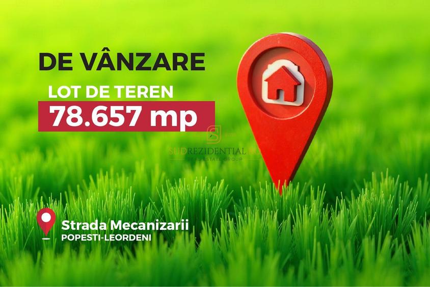 Teren extravilan 78.657 mp, deschidere de 480 ml, Popesti-Leordeni, If