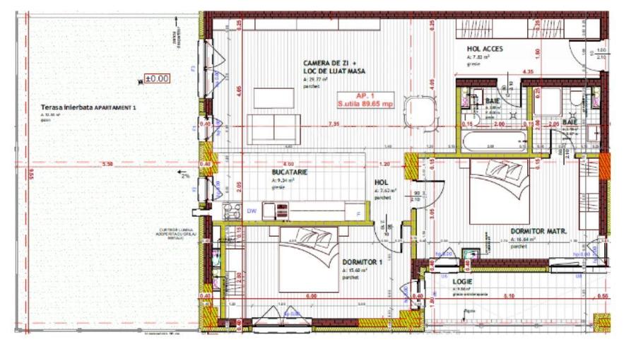 Apartament 3 camere de vanzare in Floresti