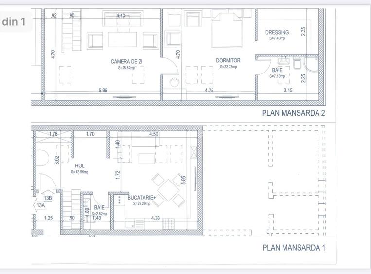 Apartament 3 camere mansarda pe 2 niveluri zona Coresi - 11