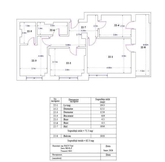 3 camere | 2 bai | Theodor Pallady | 83mp | TVA INCLUS | Metrou