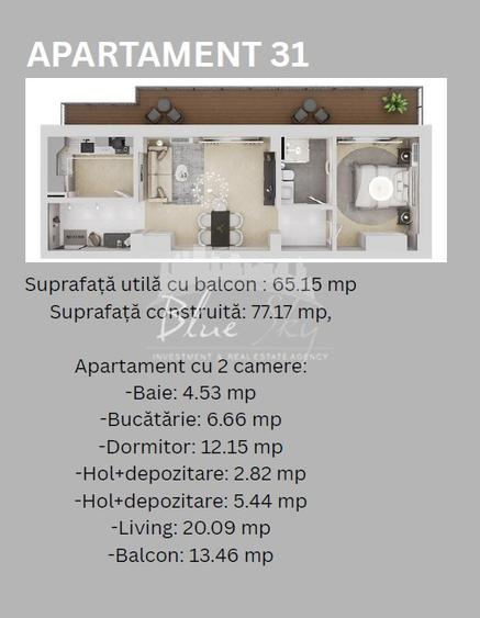 Madrid Park Residence- Apartament 2 camere