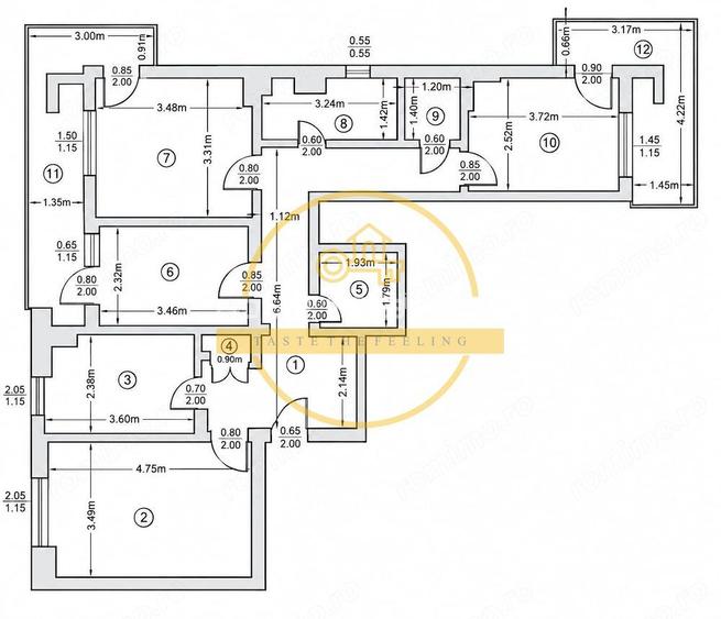Apartament 4 camere, decomandat   Zona Dacia (Bulevard) 125000 euro - 10