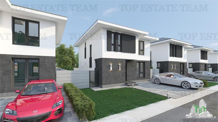 Vila moderna individuala cu 4 camere , 3 bai , Living open space, terasa,incalzi