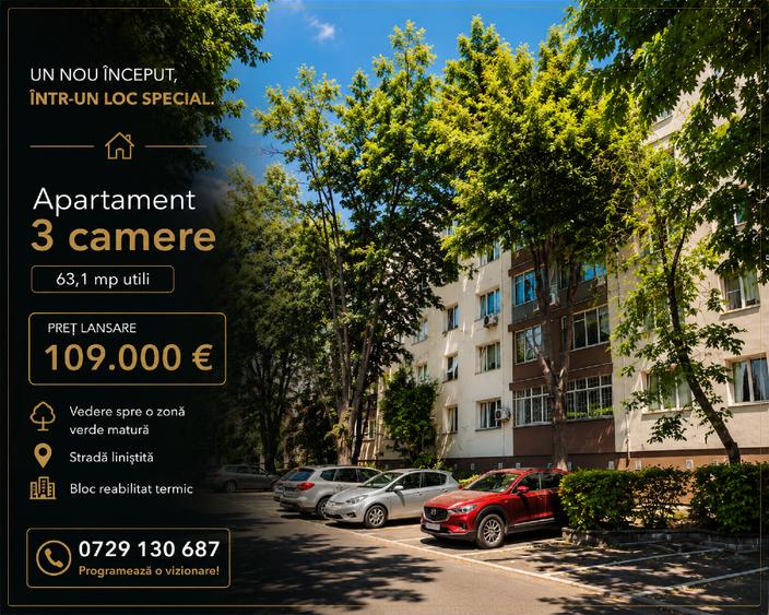 Apartament 3 camere | 60 mp utili | Valea Ialomiței – Drumul Taberei | Etaj 3/4