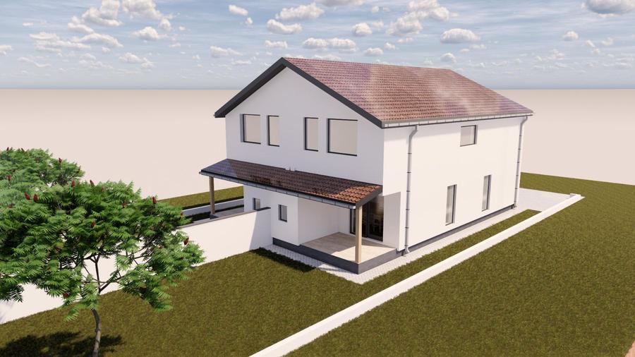 Duplex 4 camere, 100 mp utili, 10 mp terasa, 305 mp teren - Sag