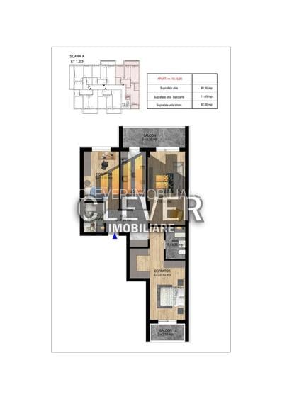 Theodor Pallady-Metrou Nicolae Teclu, Apartament 3 camere-Comision 0 - 2