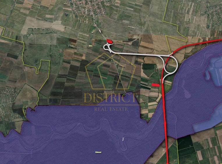 Teren 10.000 mp lângă viitoarea autostradă A9 | Giroc | Investiție