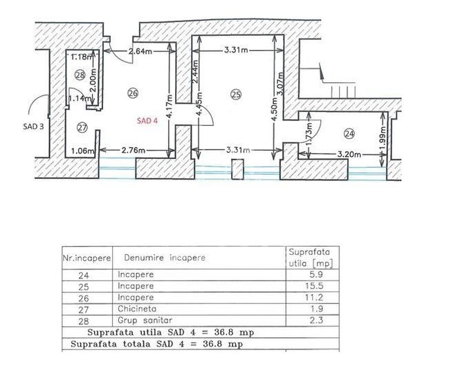 Spatiu birouri, SAD, 37 mp, Zona Ultracentrala Piata Unirii