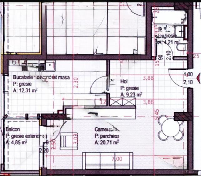 Apartament cu 1 camera + bucatarie inchisa, Soporului – aproape de Iulius Mall