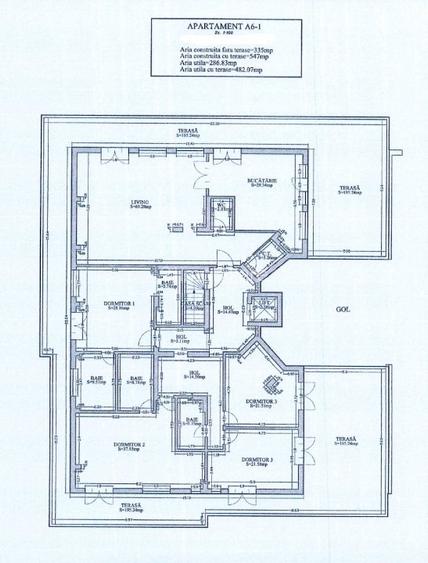 Exclusivist! Penthouse 5 camere, 287 mp + terasa 195 mp, Herastrau - 55