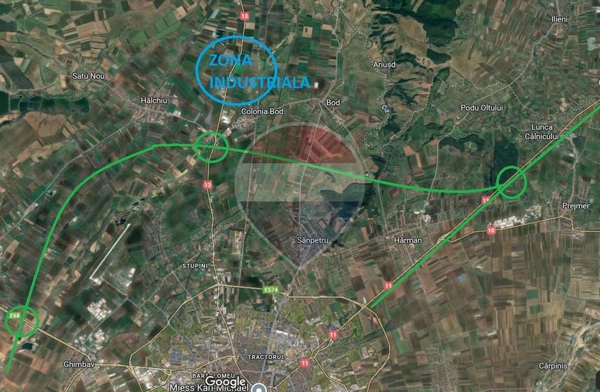 Teren industrial de vânzare – DN13, Feldioara, Brasov!