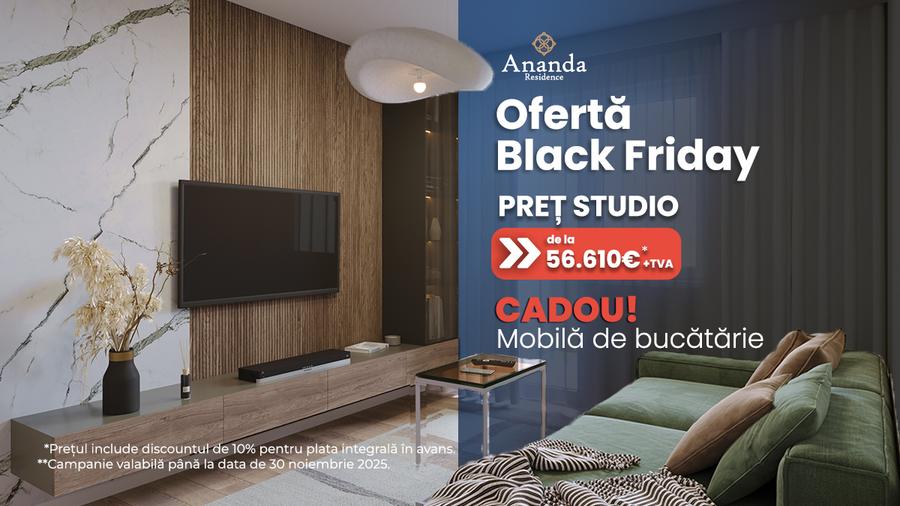 Studio Ananda Residence | OFERTĂ SPECIALĂ BLACK FRIDAY