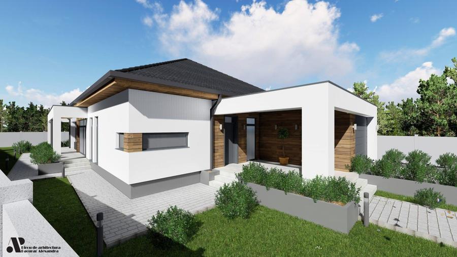Teren intravilan 868mp, autorizatie si proiect casa
