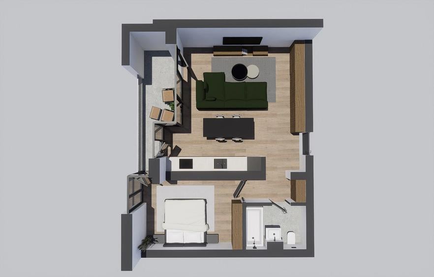 Apartament 2 camere, etaj 9 , Alenia Botanic Park