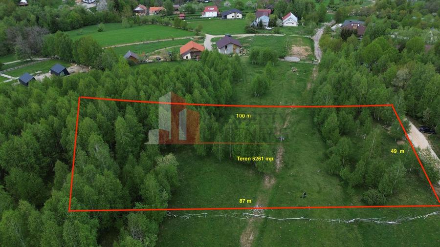 Teren intravilan 5.261 mp Tohănița | Deschidere 49 m | Utilități, lângă pădure