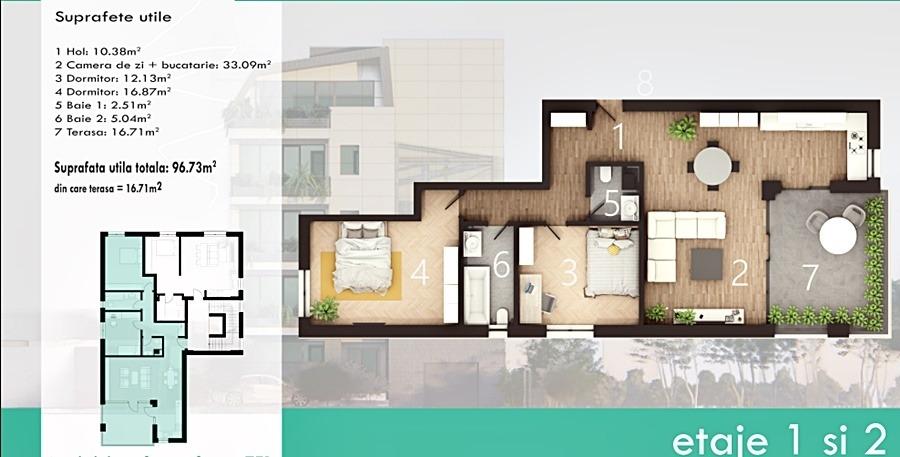 Hasdeu - Dacia, Bloc Nou, apartament 3 camere