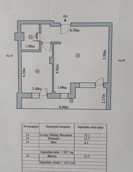 APARTAMENT 2 CAMERE | MOBILAT | PALAZU MARE | 63 MPU